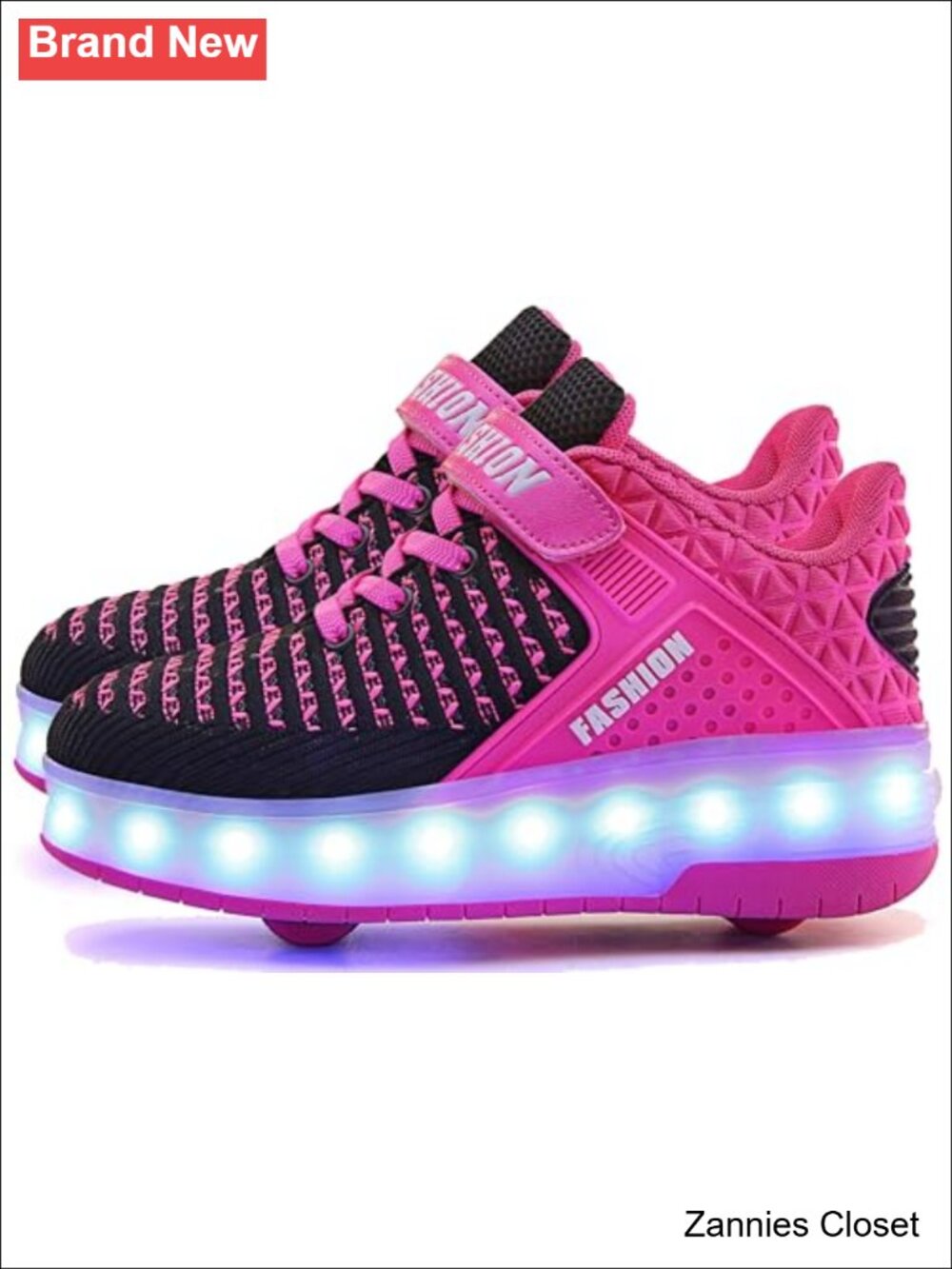 ✨ Kids Light Up Roller Skate Sneakers USB Rechargeable LED Wheeled Shoes